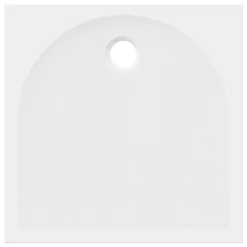 Receveur de douche 70 x 70 cm, résine, blanc, GoodHome Cavally