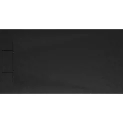 Receveur de douche 80 x 160 cm, effet pierre anthracite, Schulte