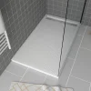 Receveur de douche 90 x 140 cm, acrylique blanc effet pierre, Galedo Pedra