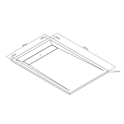 Receveur de douche 80 x 120 cm, résine, blanc, GoodHome Luiro