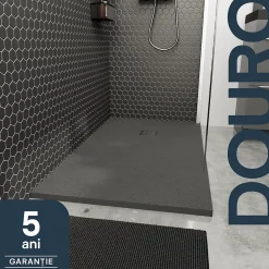Receveur de douche 80 x 120 cm, résine, gris, Douro GoodHome