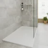 Receveur de douche 80 x 160 cm, résine, blanc, GoodHome Luiro