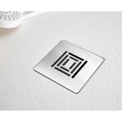 Receveur de douche 80 x 110 cm extra plat LOGIC surface ardoisee rectangulaire blanc