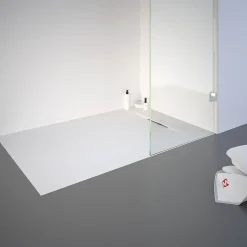 Receveur de douche 80 x 120 cm, effet pierre blanche, Schulte