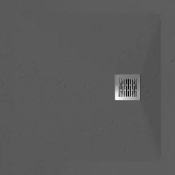 Receveur de douche 90 x 90 cm, résine, gris, GoodHome Douro