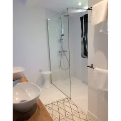 Receveur de douche 80 x 160 cm extra plat blanc PIATTO en SoliCast surface ardoisee