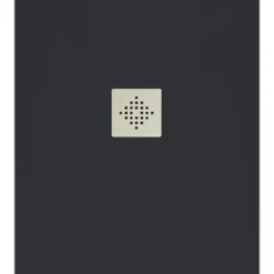 Receveur de douche 80 x 150 cm extra plat PURE en resine surface ardoisee anthracite Grille inox