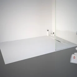 Receveur de douche 90 x 140 cm, effet pierre blanche, Schulte