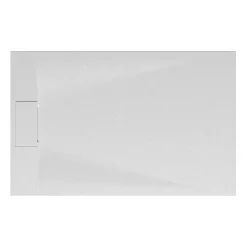 Receveur de douche 90 x 140 cm, effet pierre blanche, Schulte