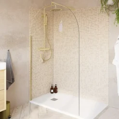 Receveur de douche 80 x 140 cm, résine, blanc, Douro GoodHome