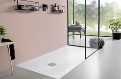 Receveur de douche 80 x 160 cm en acrylique, blanc texturé, Villeroy & Boch Exklusive