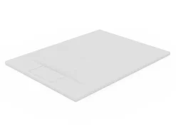 Receveur de douche 90 x 120 cm, effet pierre blanche, Schulte
