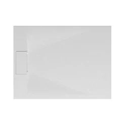 Receveur de douche 90 x 120 cm, effet pierre blanche, Schulte