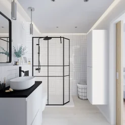 Receveur de douche 90 x 120 cm, résine, blanc, Douro GoodHome