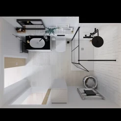 Receveur de douche 90 x 120 cm, résine, blanc, Douro GoodHome