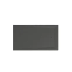 Receveur de douche 80 x 140 cm, résine, noir, GoodHome Luiro