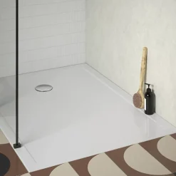 Receveur de douche 120 x 90 JACOB DELAFON Gaspard extra-plat céramique bonde à gauche