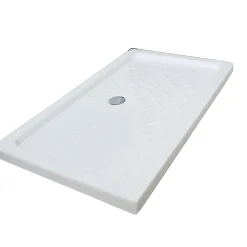 Receveur de douche 80 x 100 x 10 cm, blanc brillant, Cera Ondée