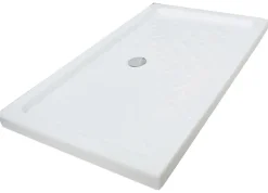 Receveur de douche 80 x 100 x 10 cm, blanc brillant, Cera Ondée
