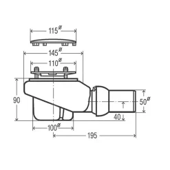 Receveur de douche antidérapant 140 x 90 VILLEROY ET BOCH Lifetime Plus céramique blanc + Bonde blanc