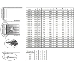 Receveur de douche antidérapant 170 x 80 JACOB DELAFON Flight Neus rectangle blanc