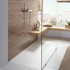 Receveur de douche antidérapant 120 x 90 VILLEROY ET BOCH Lifetime Plus céramique blanc + Bonde chromé