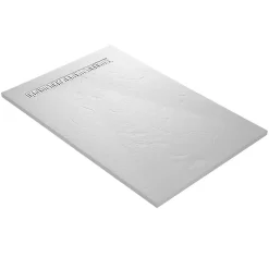 Receveur de douche blanc 150 x 100 cm haute densité aspect ardoise - grille caniveau