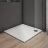 Receveur de douche blanc - 80x80x3cm - carré - Bac à douche extra plat - Antidérapant