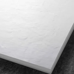 Receveur de douche blanc 160 x 90 cm haute densité aspect ardoise - grille carrée excentrée