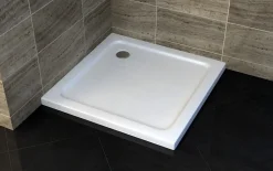 Receveur de douche carré - 90x90cm et système d'évacuation