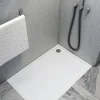 Receveur de douche en acrylique blanc - rectangulaire - ZAHER - 100 x 90