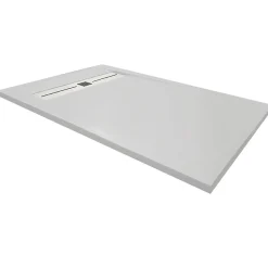 Receveur de douche en résine extra plat à poser 80x160cm - blanc - Arhus