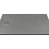 Receveur de douche extra plat à poser ou à encastrer recoupable en résine SMC - Gris - 140 x 90 cm - MIRNOSA