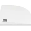 Receveur de douche extra plat à poser ou à encastrer recoupable en résine SMC en quart de cercle - Blanc - 90 x 90 cm - SYFORSA