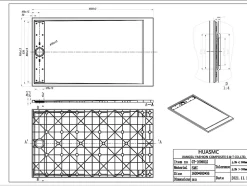 Receveur de douche extra plat à poser ou à encastrer recoupable en résine SMC avec siphon - Noir - 160 x 90 cm - LYROSA