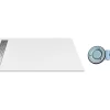 Receveur de douche extra plat à poser ou à encastrer recoupable en résine SMC avec siphon - Blanc - 160 x 90 cm - LYROSA
