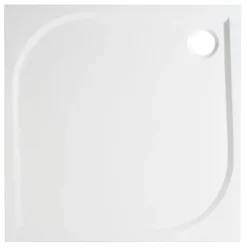 Receveur de douche extra-plat l.70 x L.70 cm blanc anti dérapant, GoodHome Limski