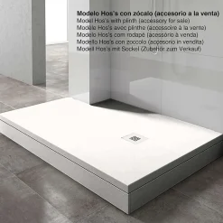 Receveur de douche extraplat blanc 70x90 cm Arena - POALGI