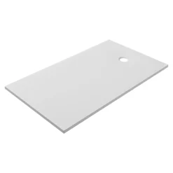 Receveur de douche extra-plat l.90 x L.160 cm blanc anti dérapant, GoodHome Leira
