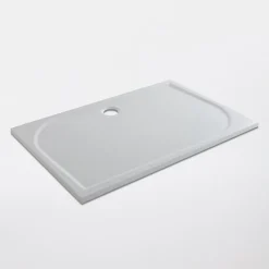 Receveur de douche extra-plat l.70 x L.140 cm blanc anti dérapant, GoodHome Limski
