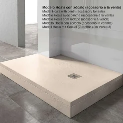 Receveur de douche extraplat blanc perle 80x140 cm Hos's - POALGI
