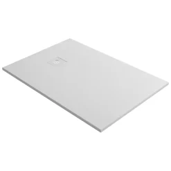 Receveur de Douche Extraplat 160x80cm Blanc - Résine Minérale - Antidérapant - Effet Ardoise - Bonde Incluse - LAVABERG