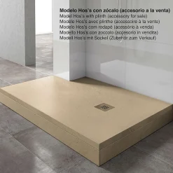 Receveur de douche extraplat beige 80x170 cm Hos's - POALGI