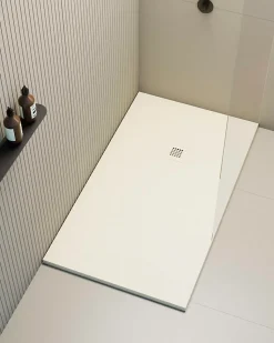Receveur de douche extraplat blanc ivoire 90x100 cm Hos's - POALGI