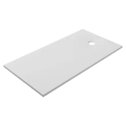 Receveur de douche extra-plat l.80 x L.160 cm blanc anti dérapant, GoodHome Leira