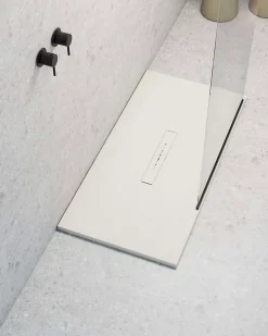 Receveur de douche extraplat blanc ivoire 80x140 cm Clay - POALGI
