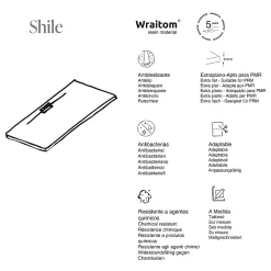 Receveur de douche extraplat gris foncé 90x160 cm Shile - POALGI
