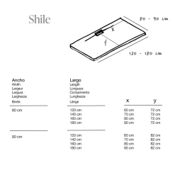 Receveur de douche extraplat gris foncé 90x160 cm Shile - POALGI