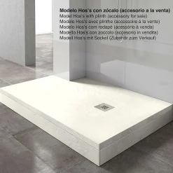 Receveur de douche extraplat blanc ivoire 90x110 cm Hos's - POALGI