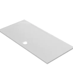 Receveur de douche extra-plat l.90 x L.160 cm blanc anti dérapant, GoodHome Limski